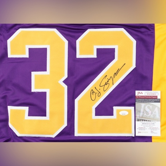 O. J. Simpson Signed Jersey (JSA) Galileo Lions - Picture 3 of 3